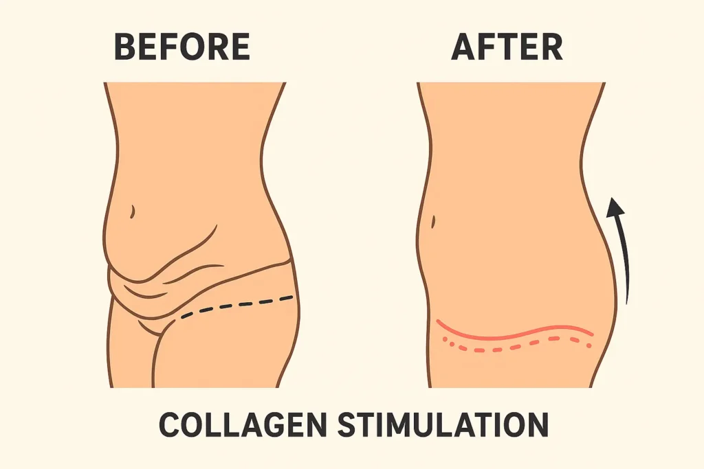 Before and after results for sagging skin after weight loss injections West End